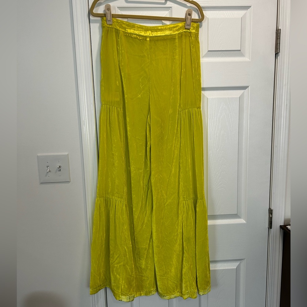 Free People Say La Vie Velour Palazzo Pants